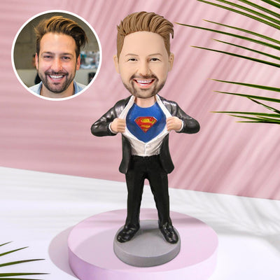 Father's Day Gifts Superman Strip Popular Custom Bobblehead With Engraved Text