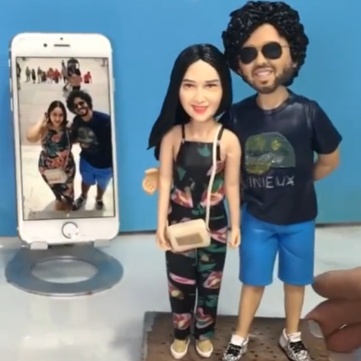 Fully Body Customizable Double Bobblehead With Text