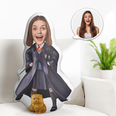 Custom Hermione  Face Minime Pillow Personalized Cat Throw Pillow Best Gift for Her