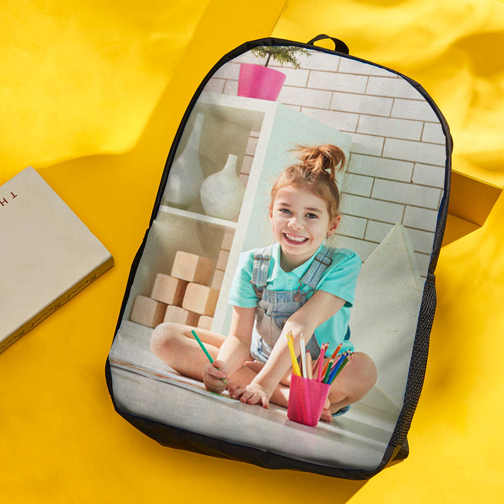 Custom Photo School Backpack, Back To School Gifts  Picture Backpacks For Boys And Girls
