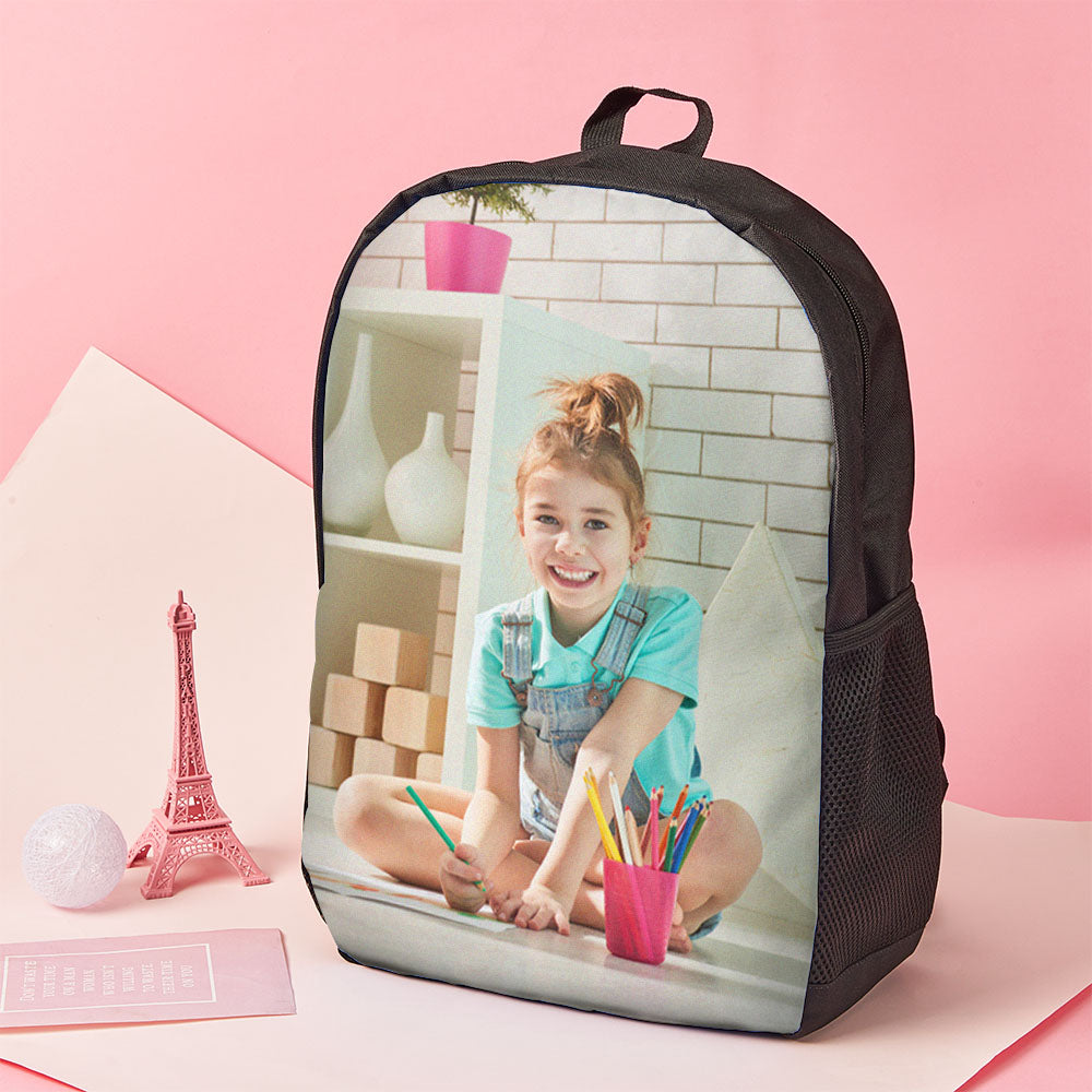 Custom Photo School Backpack, Back To School Gifts  Picture Backpacks For Boys And Girls