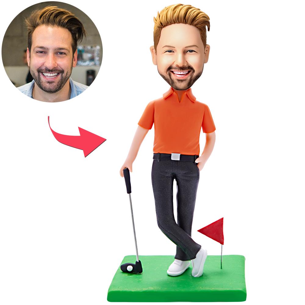 Custom Bobblehead Golf Enthusiast/Golfer With Text Christmas Gift For Him