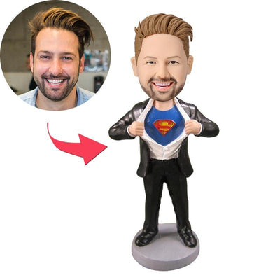 Father's Day Gifts Superman Strip Popular Custom Bobblehead With Engraved Text