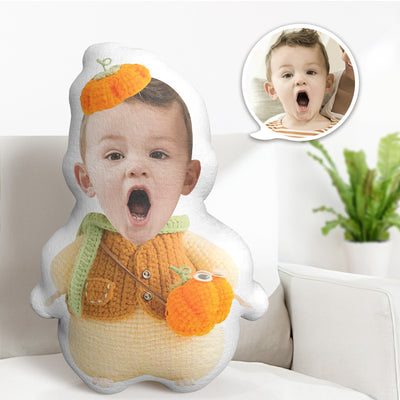 Custom Photo Face Pillow Baby Doll Pattern Personalized Pumpkin Face Pillow  Face Picture Pillow Doll Face Body Pillow