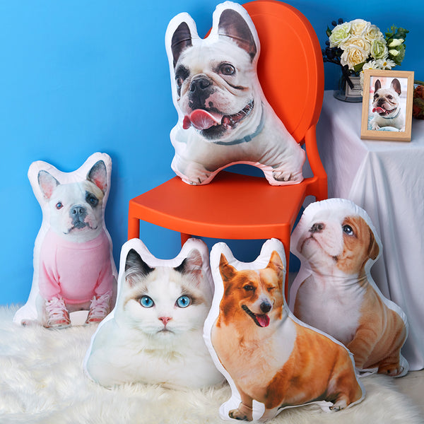 Custom Pet Face Pillow, Pet Shaped Pillow, Dog Memorial Personalized Pillow, Face Pillows