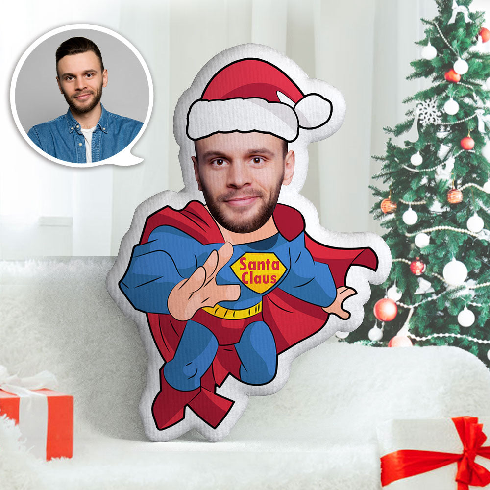 Christmas Gift Personalized Face Pillow Santa Superman MiniMe Doll