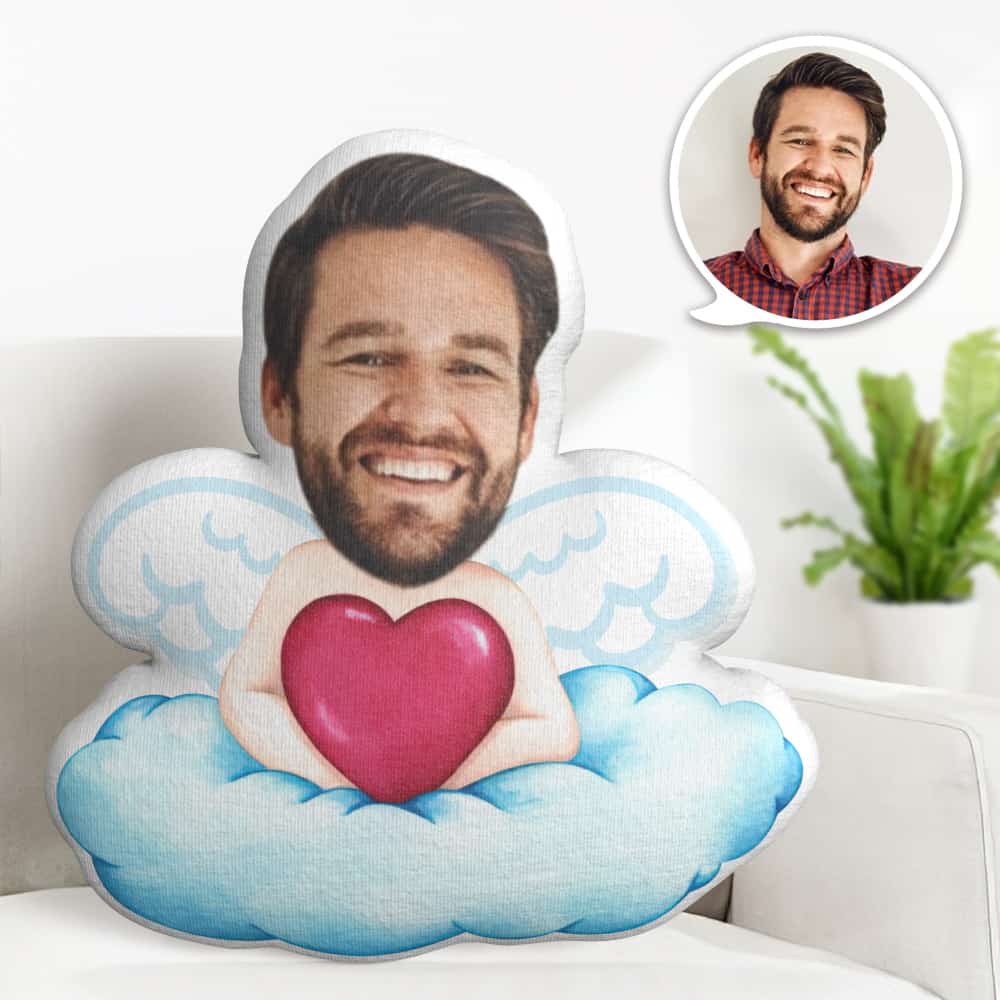 Valentine's Day Gift Custom Face Pillow, Angel of Love Face Doll, the Best Gift for Lover