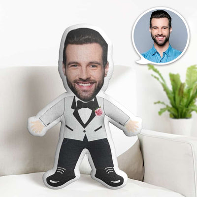Valentine's Day Gift Custom Face Pillow, Male in Suit Face Doll, the Best Gift for Lover - mysiliconefoodbag