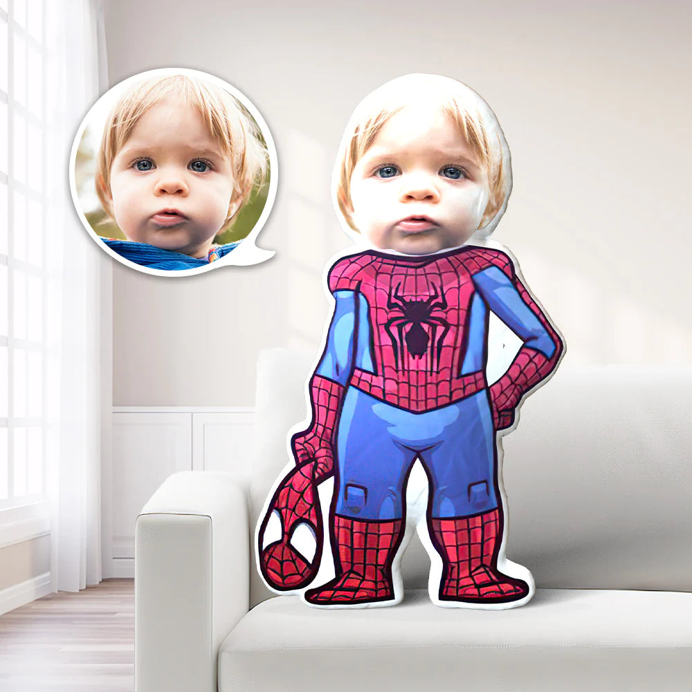 Custom Face Pillow Spider Man MiniMe Pillow Personalized Spider-man Pillow