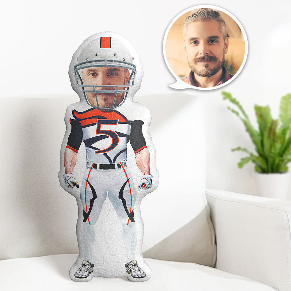Custom Body Pillow Super Bowl Denver Broncos Personalized Face Throw Pillow Best Gift for Him