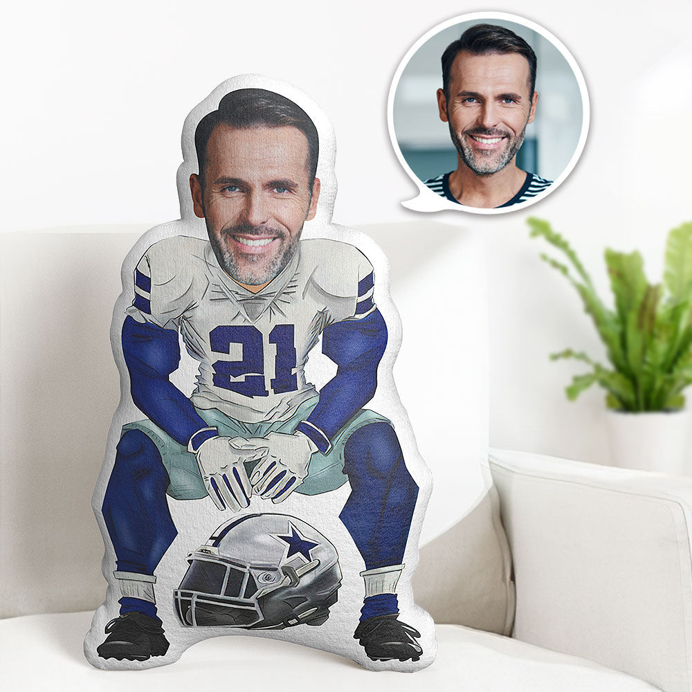 Custom Body Pillow Super Bowl Dallas Cowboys Personalized Face Throw Pillow Best Gift for Him