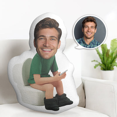 Custom Face Pillow Funny Boyfriend Photo Pillow MiniMe Doll Gifts for Her - mysiliconefoodbag