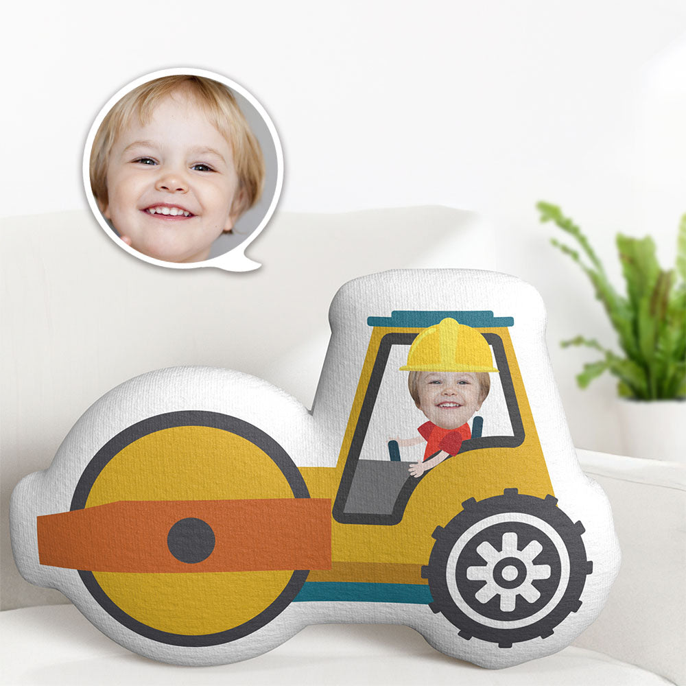 Custom Face Pillow Roller Truck Driver Personalized Photo Doll MiniMe Pillow Gifts for Boy