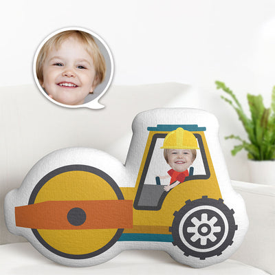 Custom Face Pillow Roller Truck Driver Personalized Photo Doll MiniMe Pillow Gifts for Boy - mysiliconefoodbag