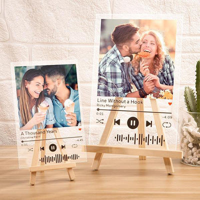 Personalized Music Code Music Plaque Big Picture Acrylic Art Plaque with Wooden Stand