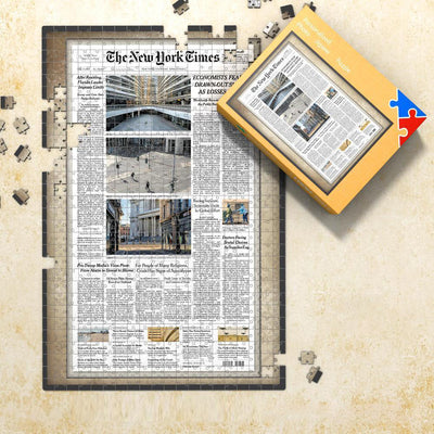 The New York Times Custom Photo Puzzle News Paper Puzzle Personalized From A Specific Date, Birthday Puzzles, NY Times Front Page Birthday Puzzle