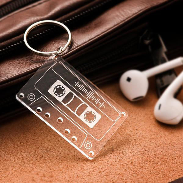 Music Code Keychain Custom Music Tape Keyring