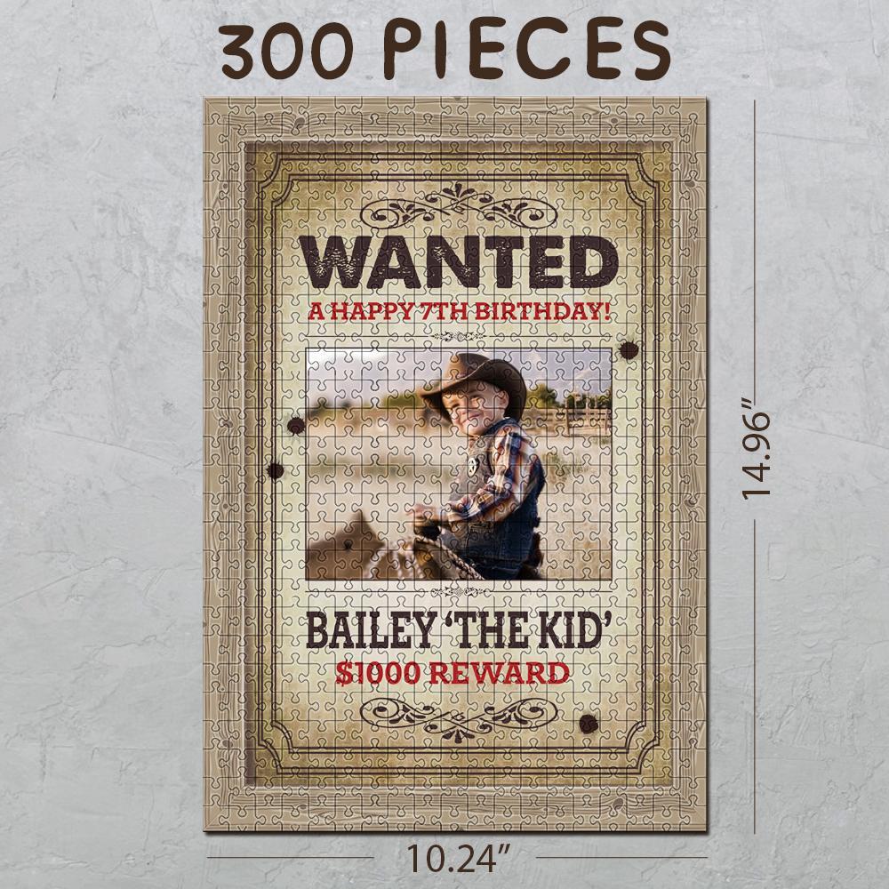 Wanted Puzzle 35-1000 Piece Custom Birthday Jigsaw for Memorable Days