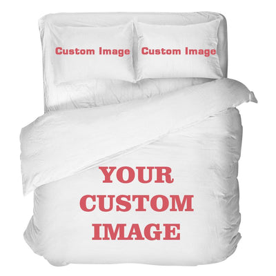 Custom Duvet Cover Bedding Sheets Personalized Photo Duvet Cover & Pillow