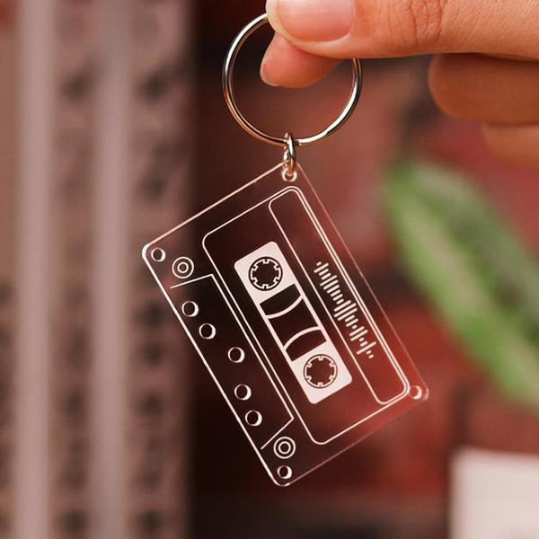 Music Code Keychain Custom Music Tape Keyring