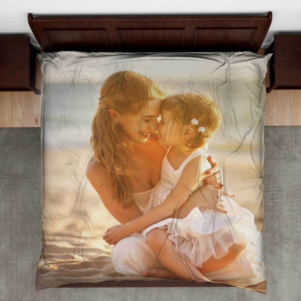 Polyester Fibre Custom Duvet Cover Bedding Sheets Personalized Photo Duvet Cover & Pillow-The Beach Sheets