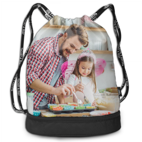 Back to School Gifts Bundle Photo Backpack Pet Bag For Supplies Custom Photo On Drawstring Sportpack