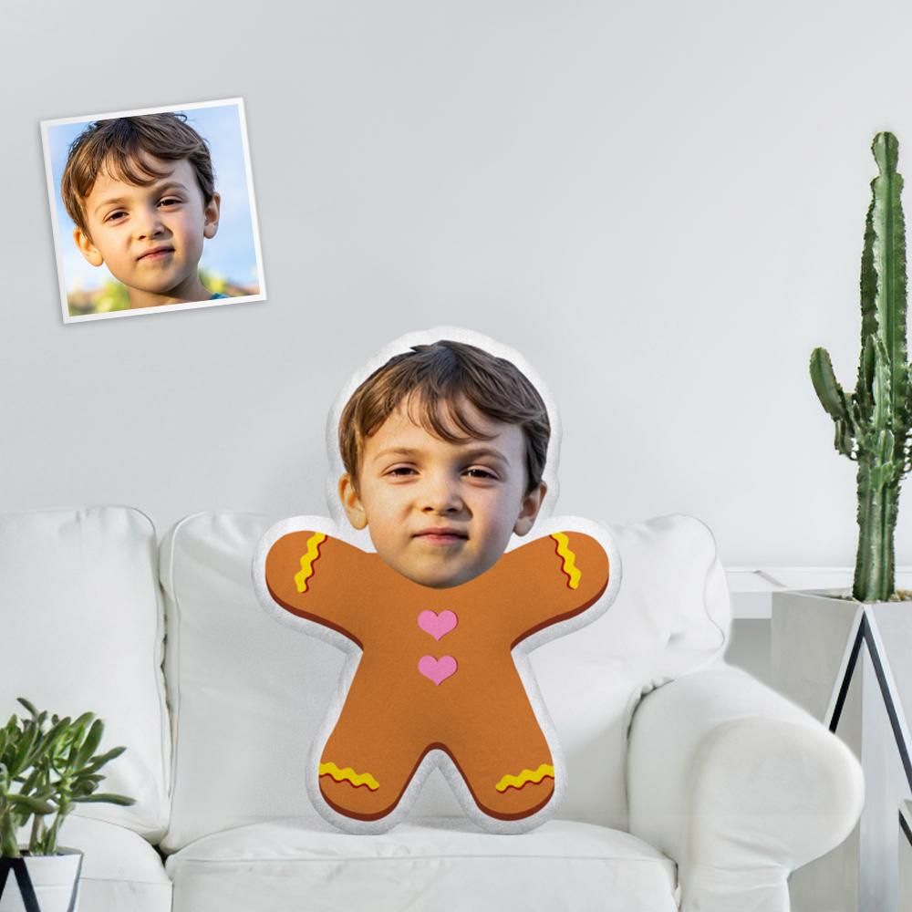 Custom Face Pillow Gingerbread Minime Doll With Your Face For Kids