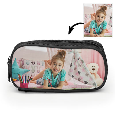 back to school custom photo pencil case for boys and girls
