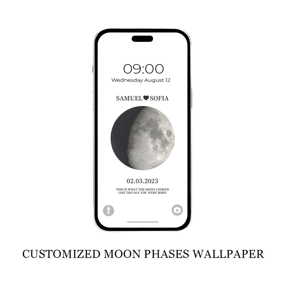 Customized Moon Phases Wallpaper