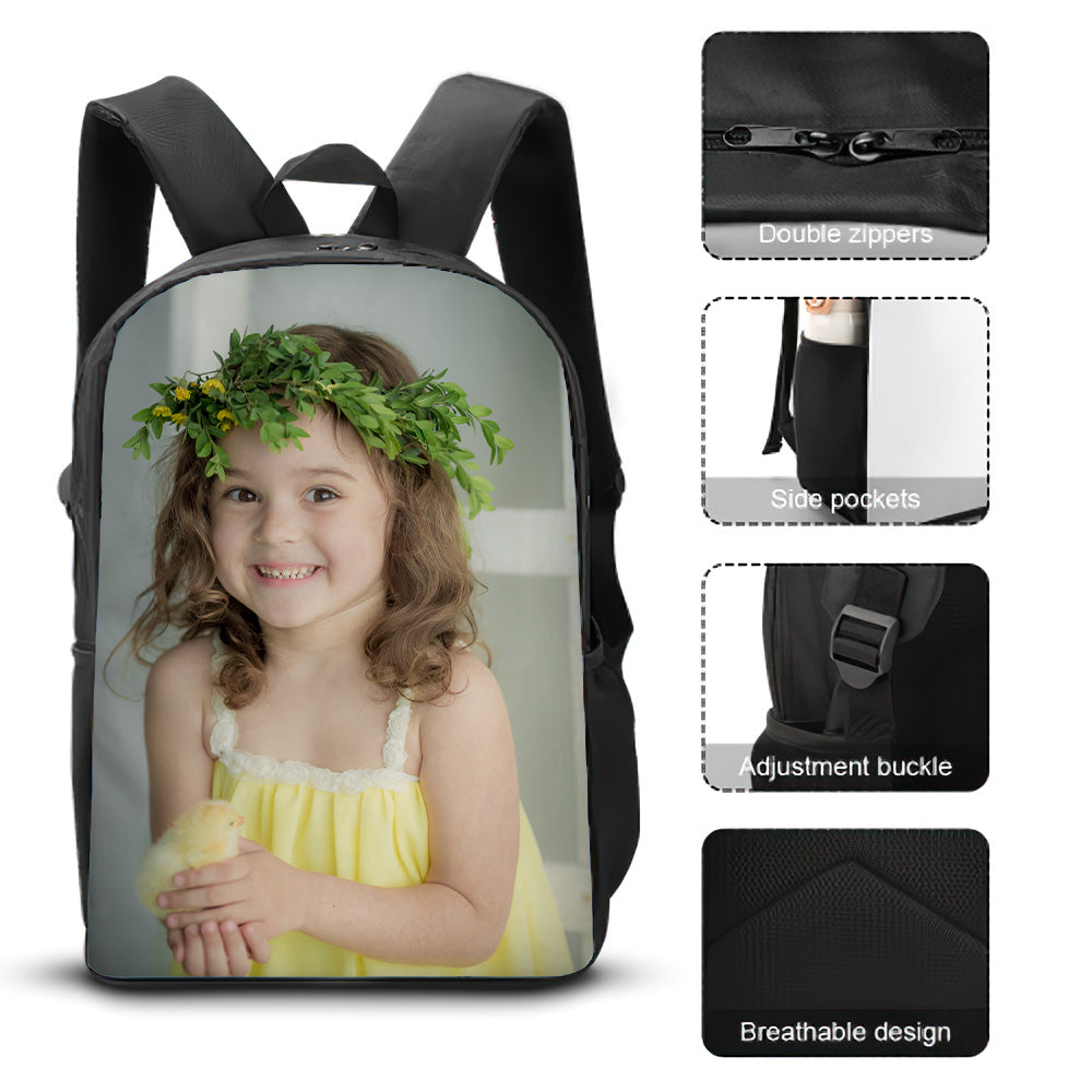 Personalized Photo Backpack, Picture Backpack, Customized Backpack, Back to School ChristmasGift
