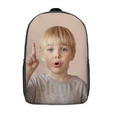 Personalized Photo Backpack, Picture School Bag, Back to School Gifts for Boys and Girls