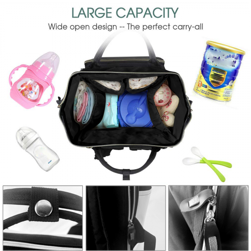 Personalized Photo Mommy Backpack Custom Diaper Bag Multifunctional Bag