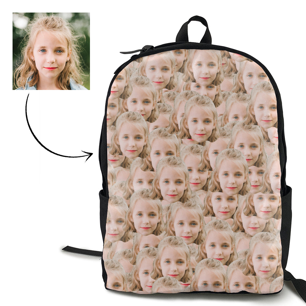 Custom Mash Face Photo Backpack Back To School Gifts