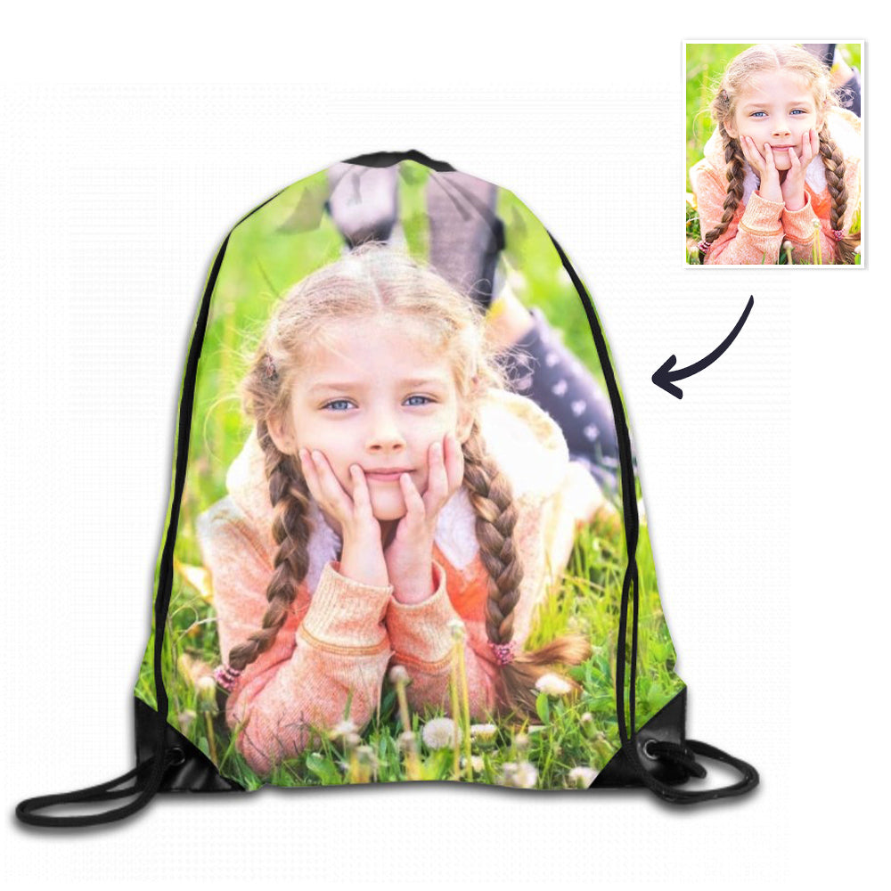 Photo Drawstring Bag Pet Bag For Supplies Drawstring Backpack