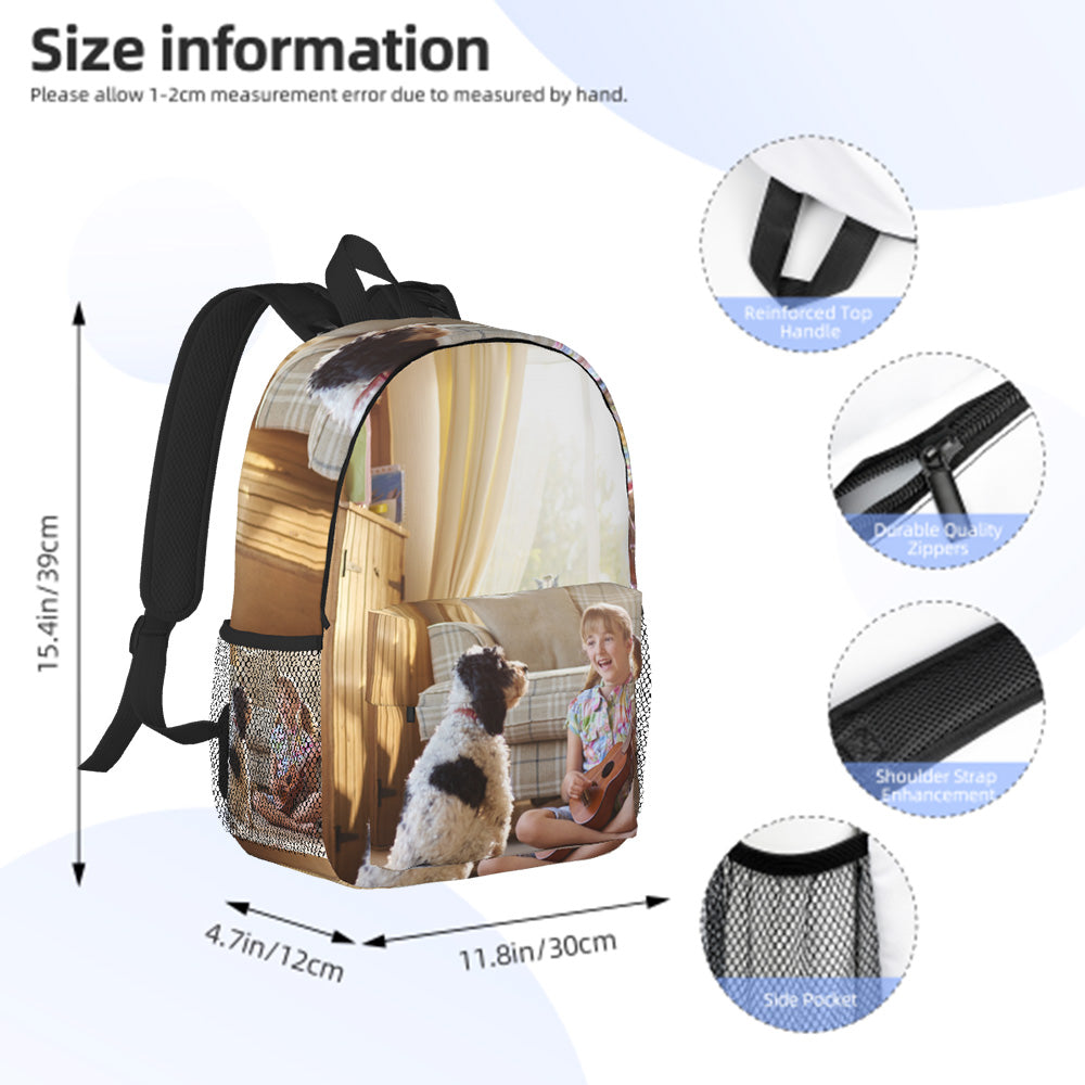 Custom Photo Backpack Personalised School Bag for Kids