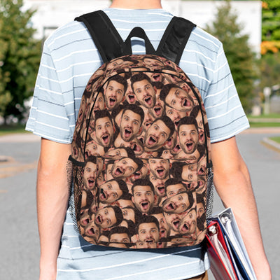 Custom Face Backpack Personalised Funny School Bag for Kids - mysiliconefoodbag
