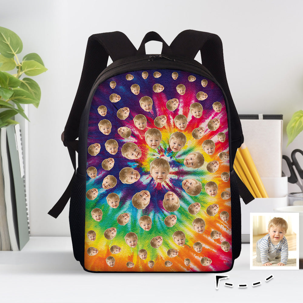 Custom Face Backpack Personalised Multicolor School Bag