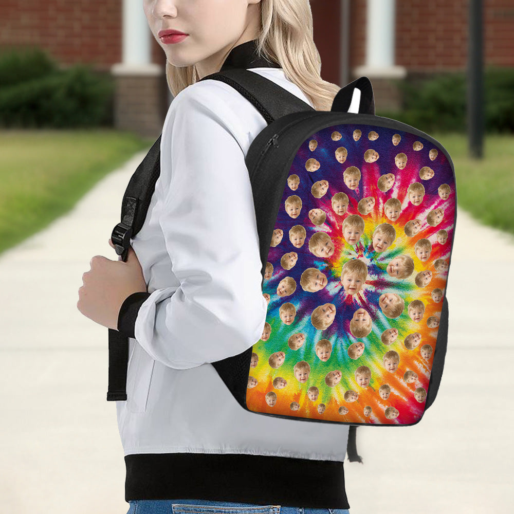 Custom Face Backpack Personalised Multicolor School Bag