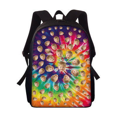 Custom Face Backpack Personalised Multicolor School Bag - mysiliconefoodbag