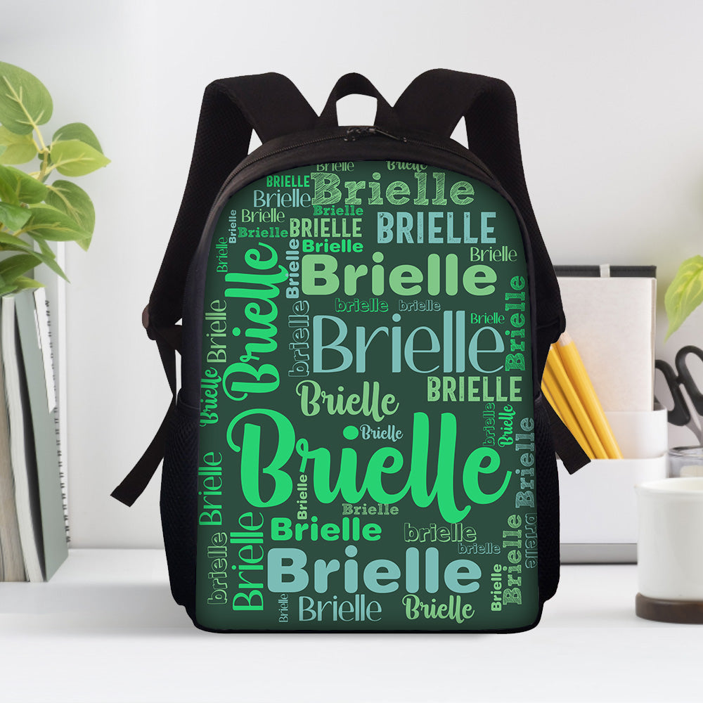 Custom Name Design Backpack Personalised School Bag for Boys Girls