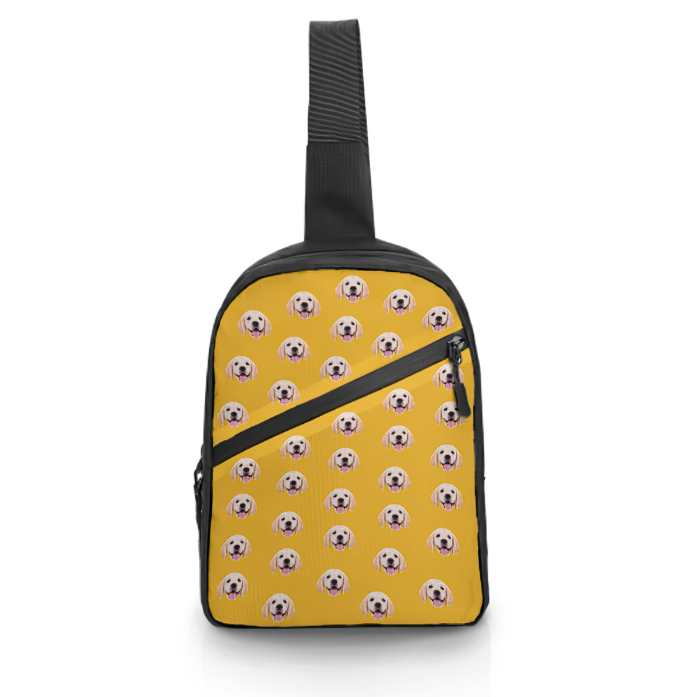 Custom Face Chest Bag Custom Cartoon Shoulder Crossbody Backpack for Men Cycling Camping Daypack