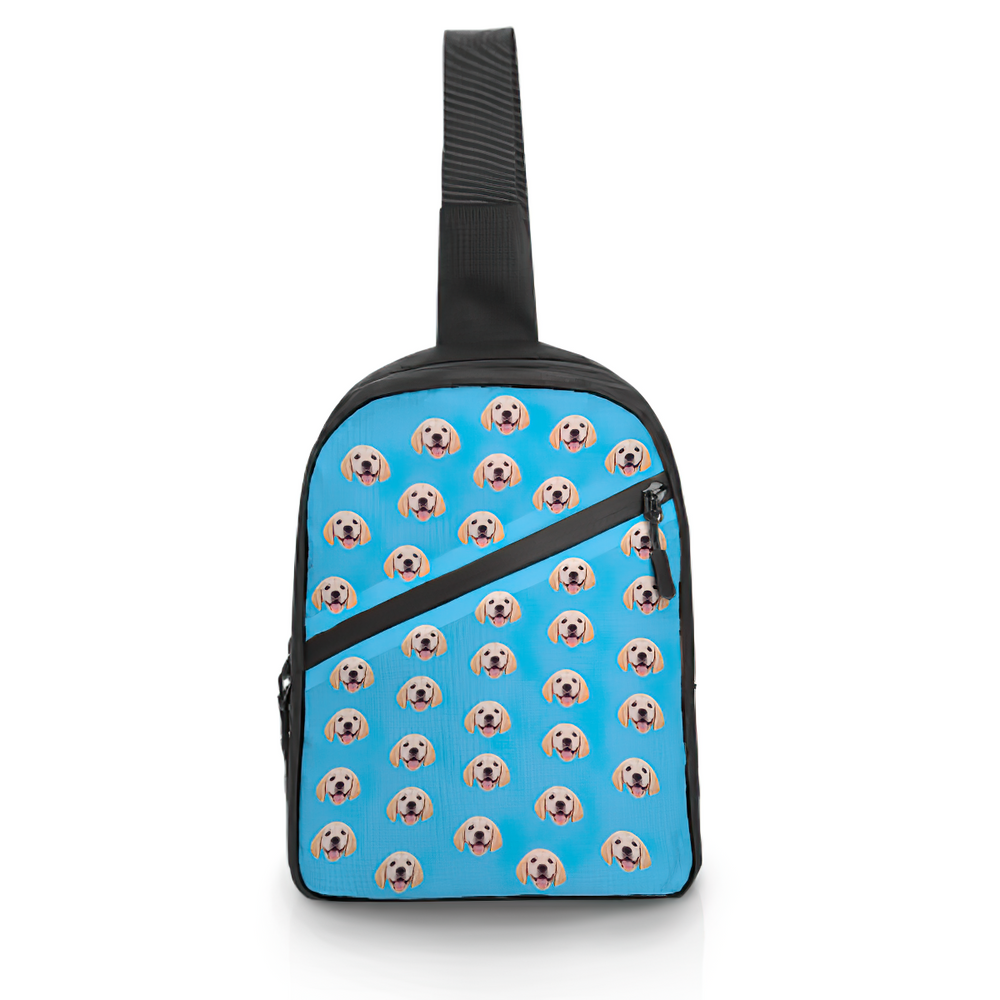 Custom Face Chest Bag Custom Cartoon Shoulder Crossbody Backpack for Men Cycling Camping Daypack