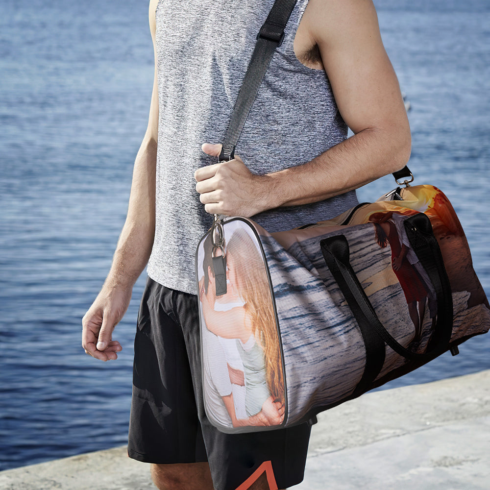 Custom Duffle Bag Personalized Photo Weekender Bags Large Capacity Gym Bag