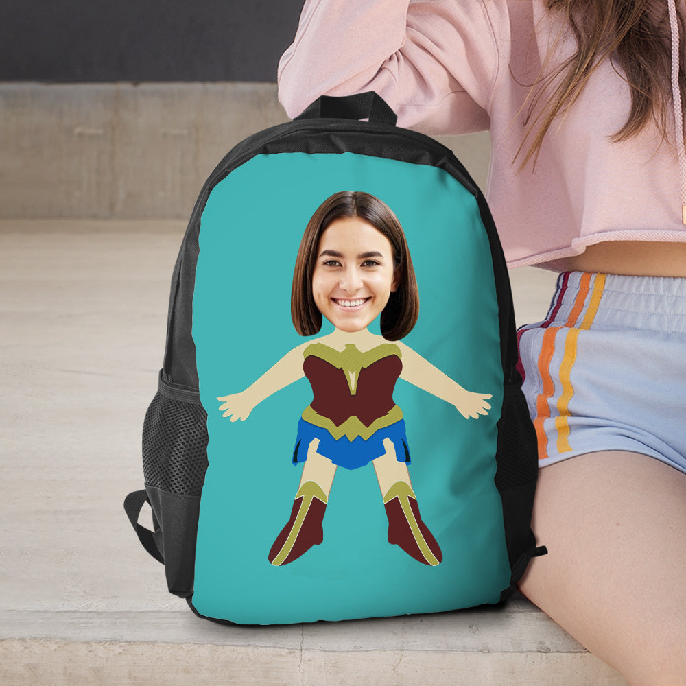 Personalized Wonder Women Backpacks Minime School Bookbags Back To School Gifts For Boys Gifts