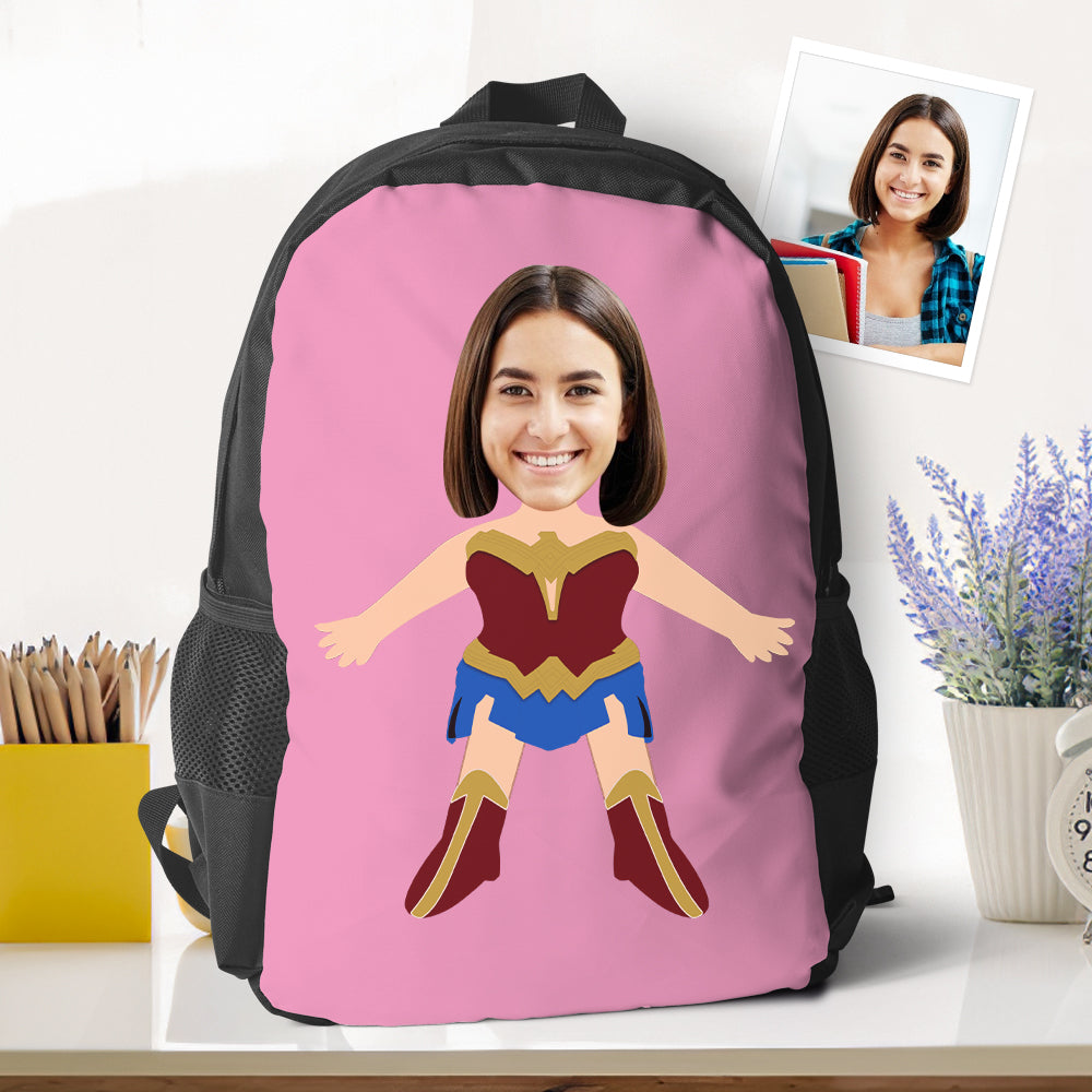 Personalized Wonder Women Backpacks Minime School Bookbags Back To School Gifts For Boys Gifts