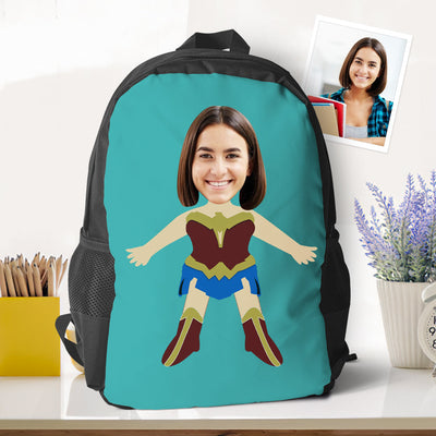 personalized wonder women backpacks minime school bookbags back to school gifts for boys gifts