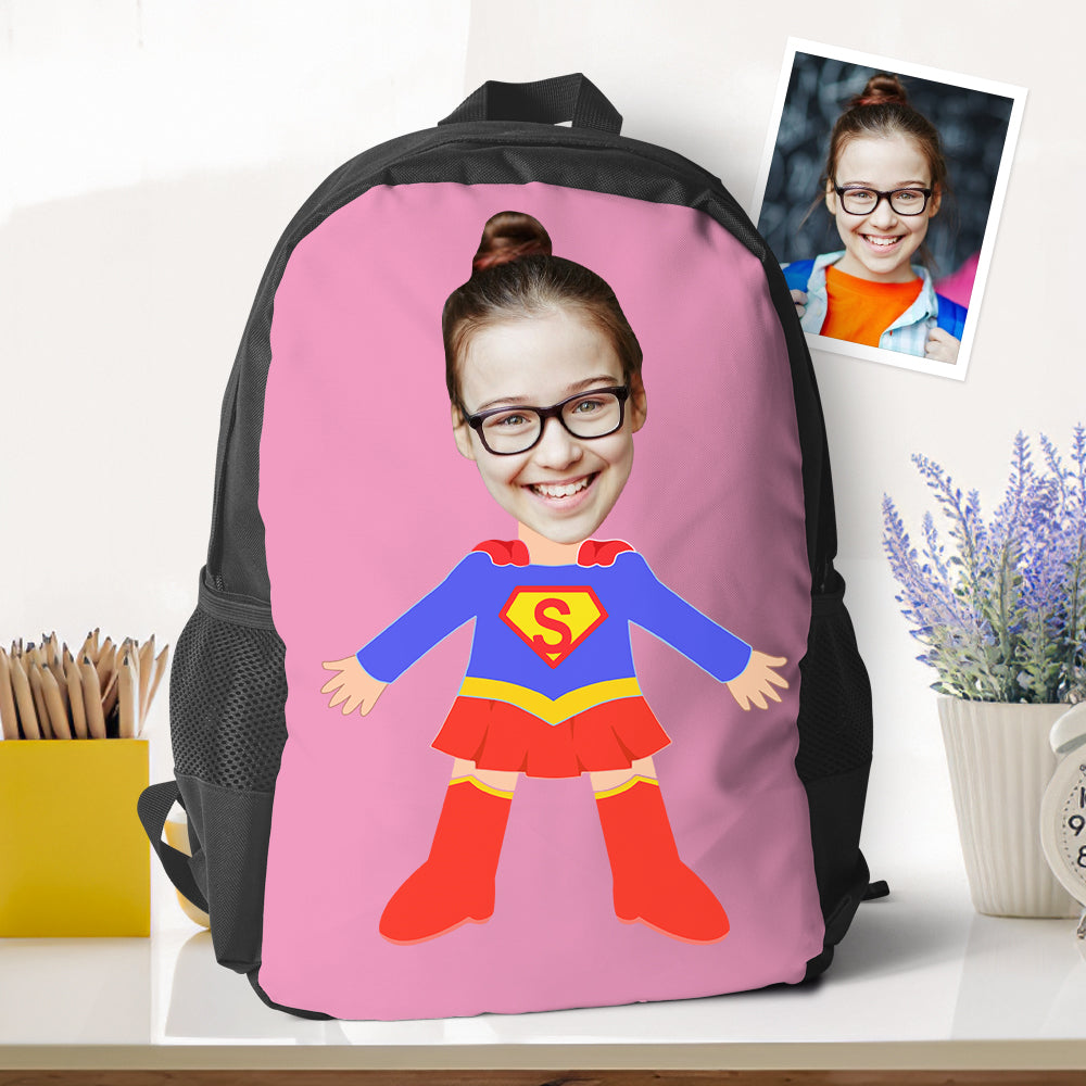 Customized Super Girl Bookbags Minime Backpacks Back To School Gifts For Kids Girls Gifts
