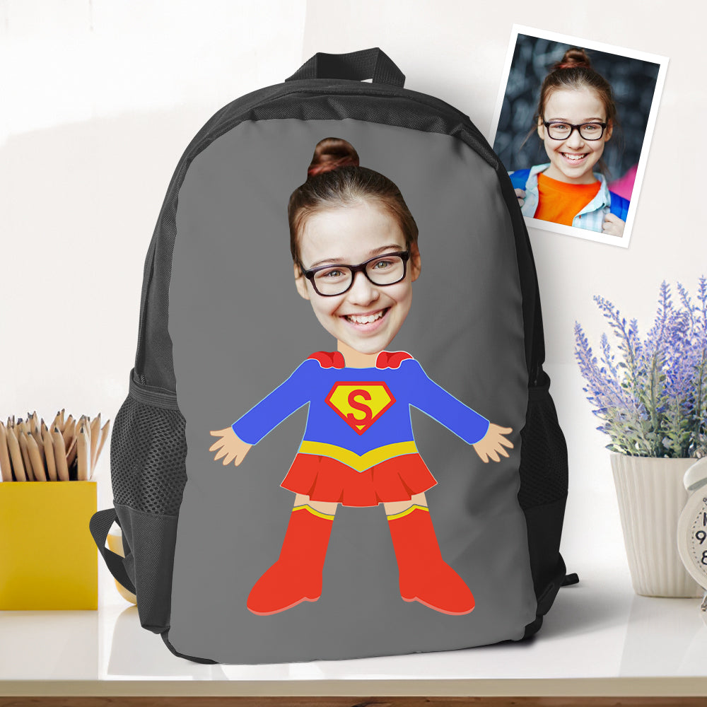 Customized Super Girl Bookbags Minime Backpacks Back To School Gifts For Kids Girls Gifts