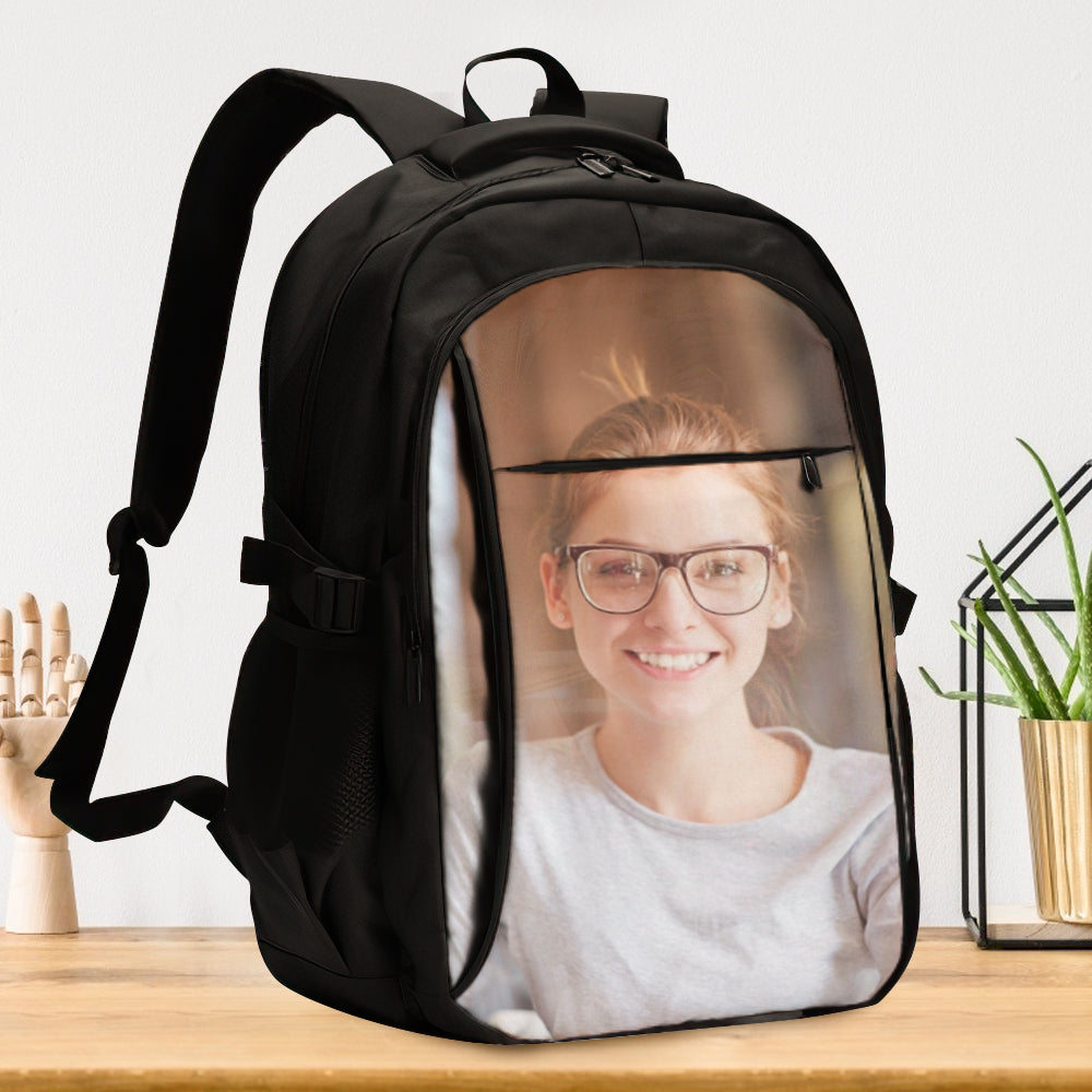 Back to School Custom Photo Backpacks Pack-Sack Personalized Photo Schoolbags
