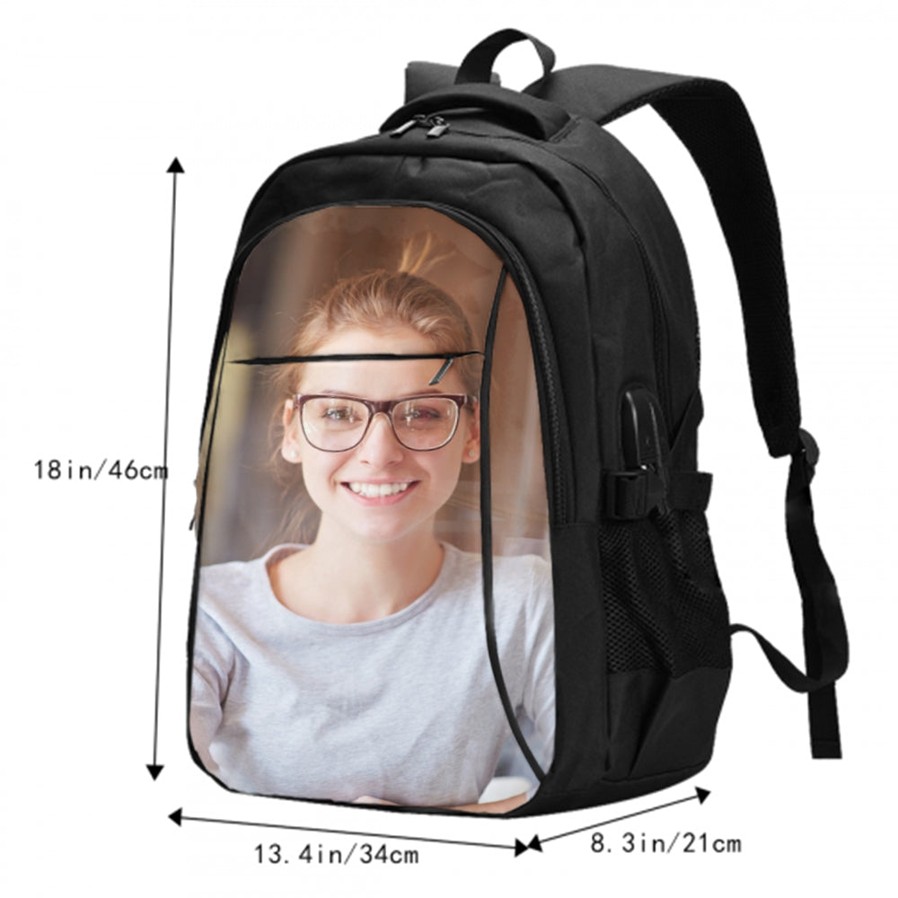 Back to School Custom Photo Backpacks Pack-Sack Personalized Photo Schoolbags